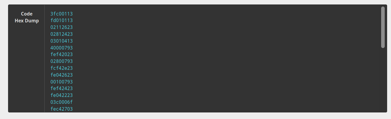 RISC-V Assembler Output